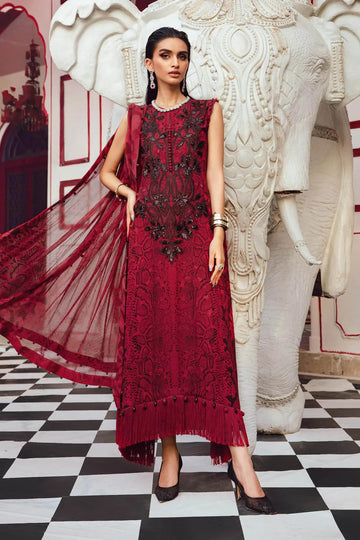 Maria.B M-Prints Unstitched '25 - Embroidered Linen Suit | MPT-2702-A
