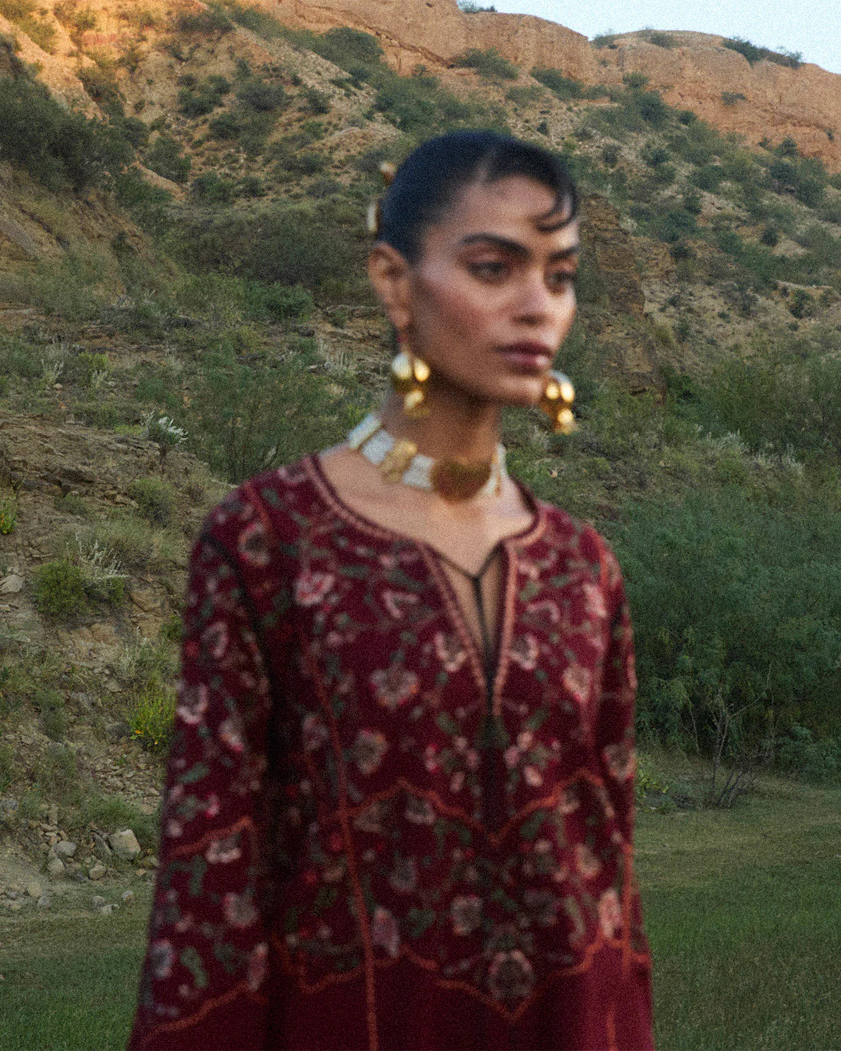 Jugnu Womenswear - AW24 - Rosso - Scarf