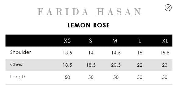 Farida Hasan Bloom Edit Vol - II '26 - Lemon Rose With Pants