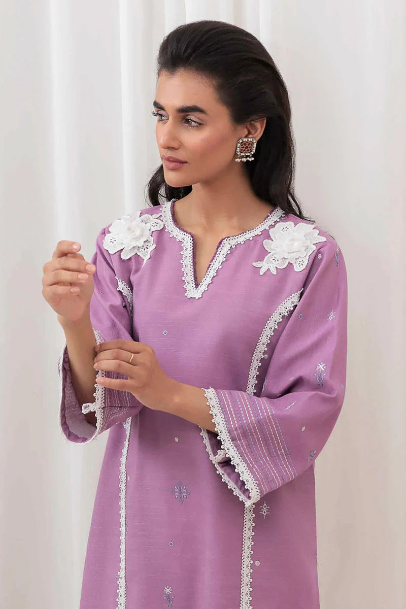 Mushq Wisteria Winters Basic Pret '24 - Frost Flair