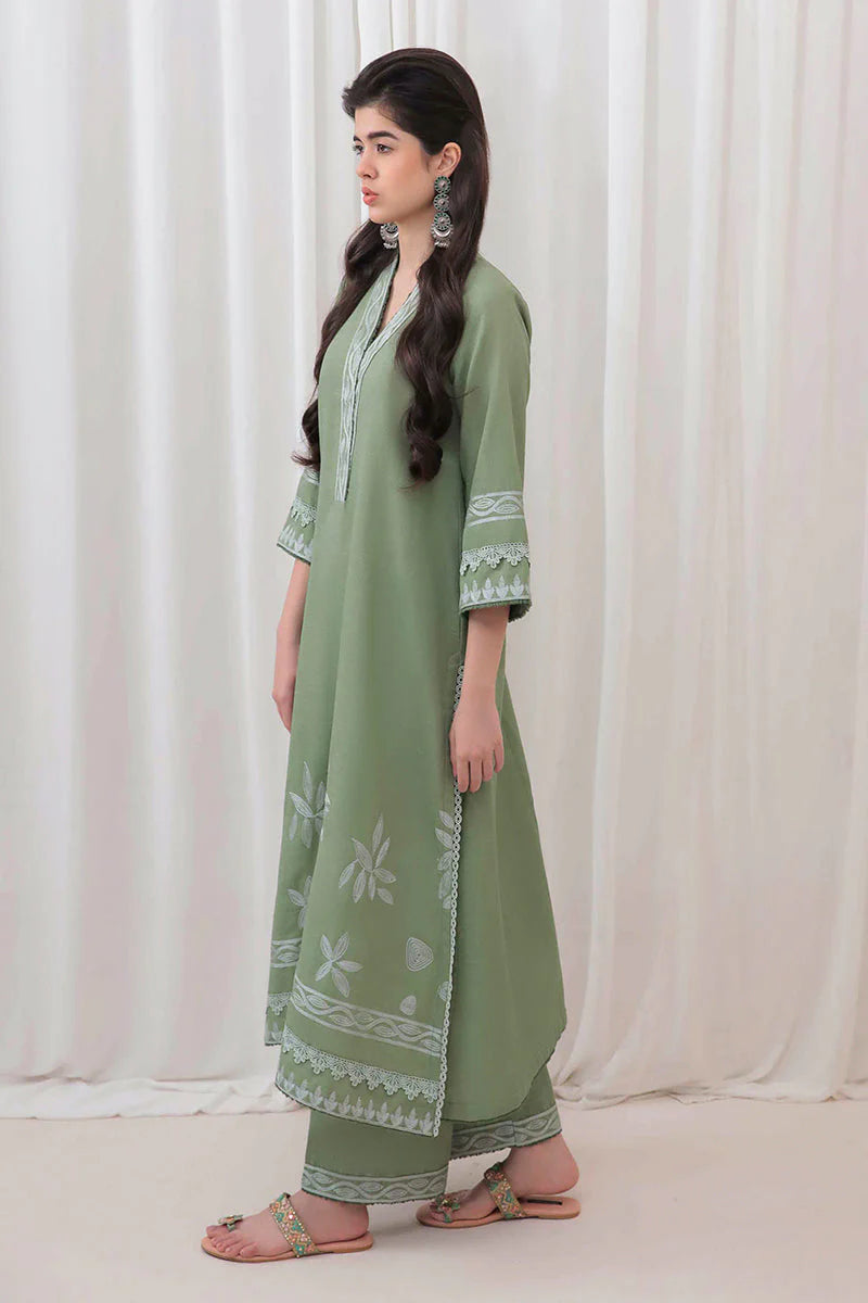 Mushq Wisteria Winters Basic Pret '24 - Alpine Aura