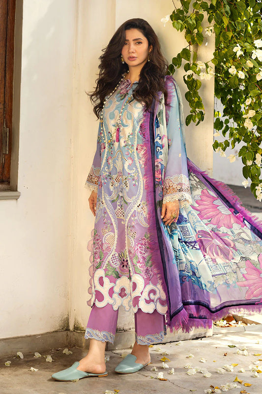 Mahira Khan Manaram Luxury Lawn’25 by Mushq | Whispering Melody