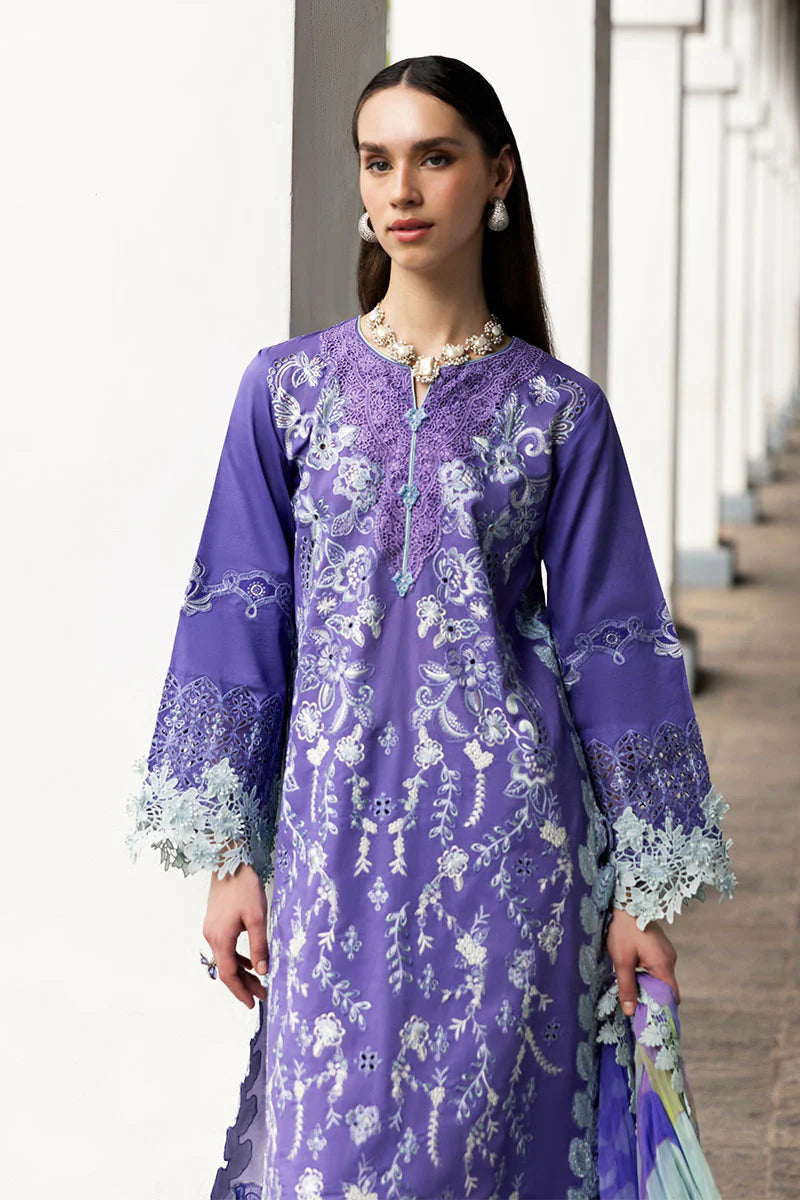 Mahira Khan Manaram Luxury Lawn’25 by Mushq | Luminous Essence