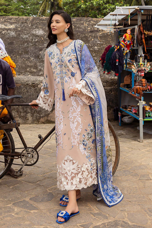 Mahira Khan Manaram Luxury Lawn’25 by Mushq | Glistening Groove