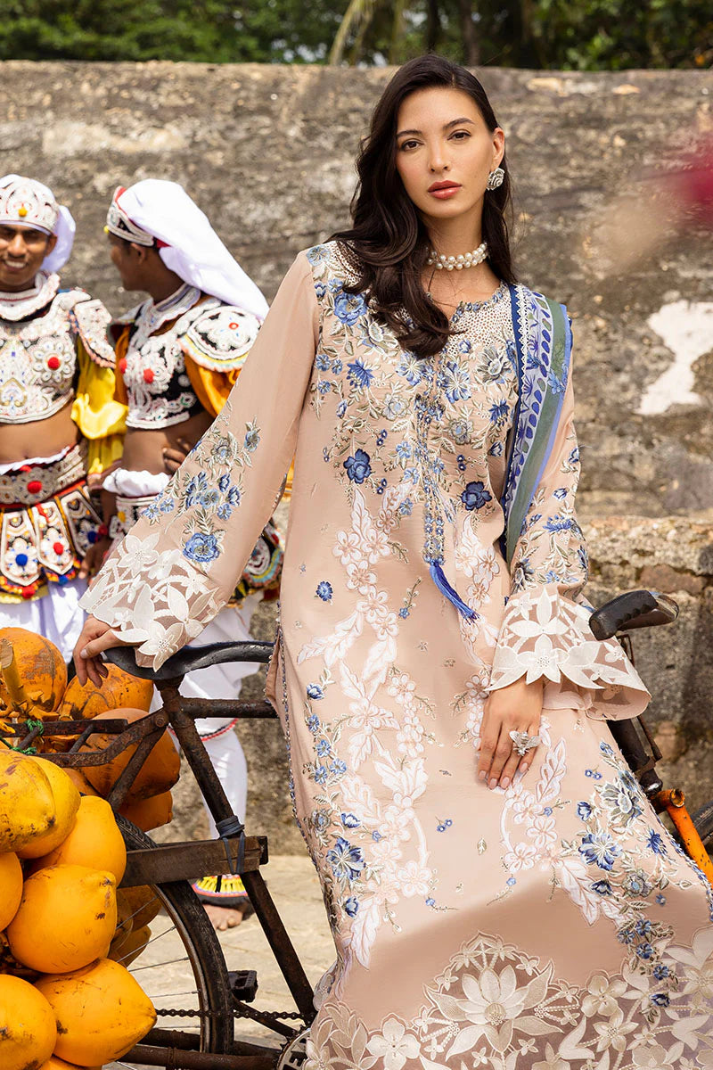Mahira Khan Manaram Luxury Lawn’25 by Mushq | Glistening Groove