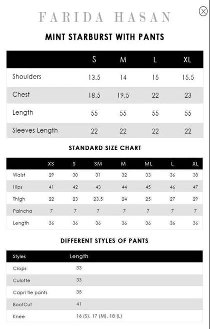 Mint Starburst With Pants