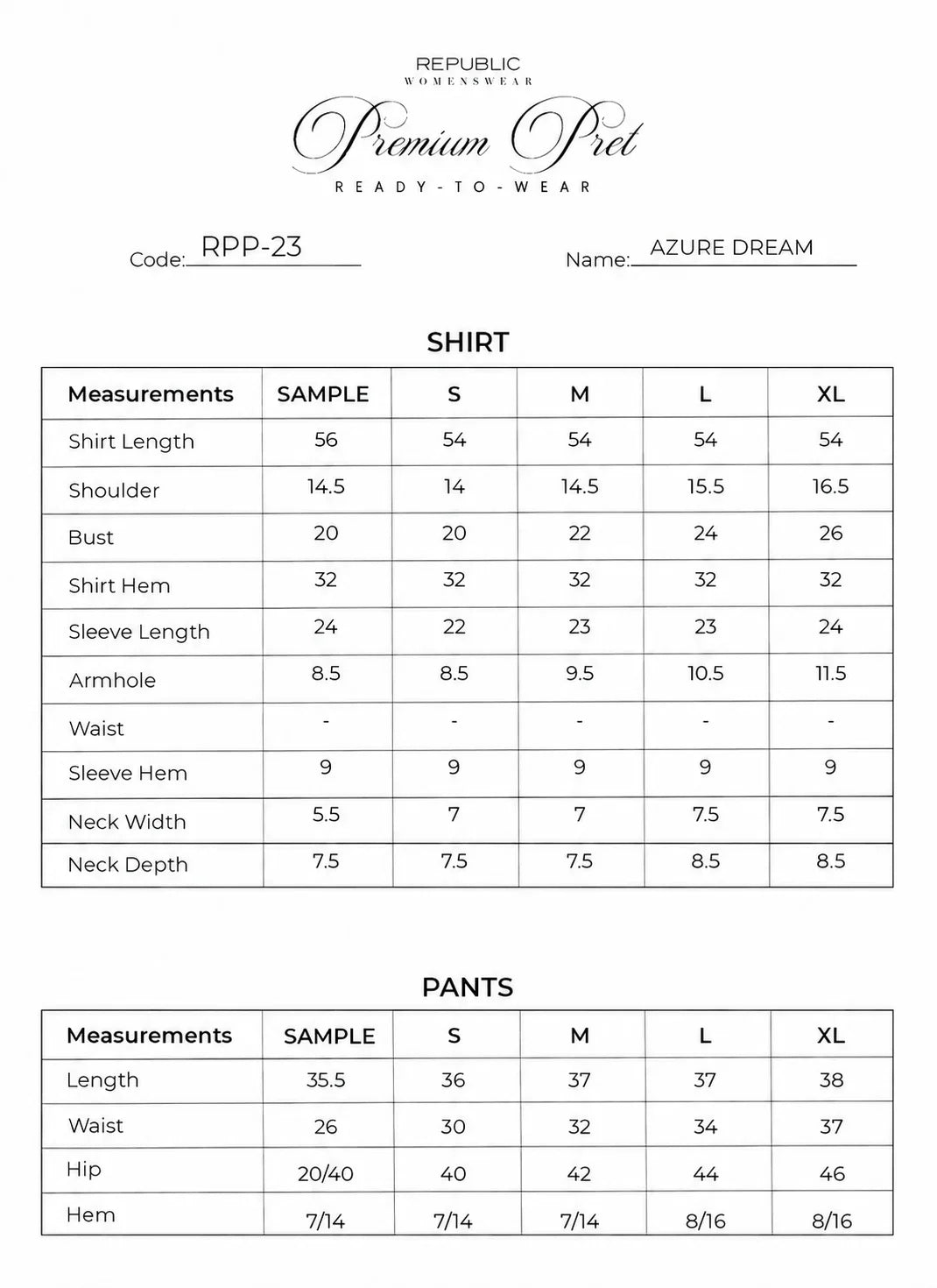 Azure Dream Republic Womenswear - Premium Pret '26