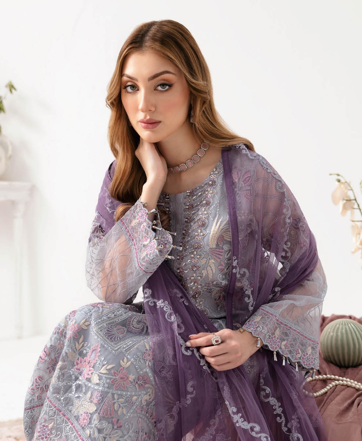 Minhal By Ramsha Unstitched Formal Collection 2024 Vol-11| RSH24M M-1104