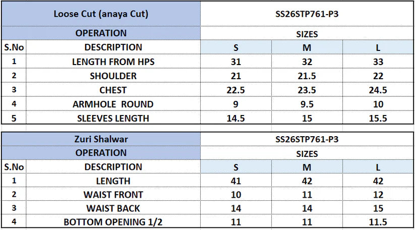 SS26STP761P2T | New Arrivals | Sana Safinaz