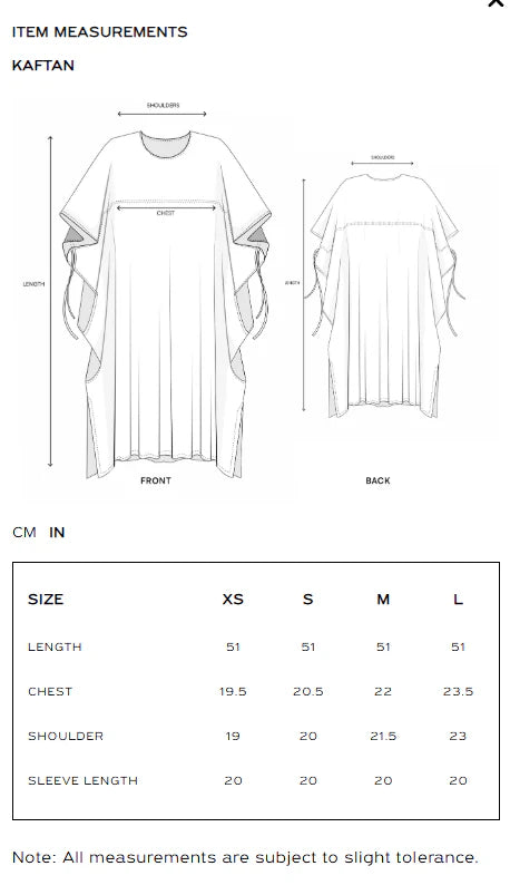 PRINTED KAFTAN (E4111/103/005)