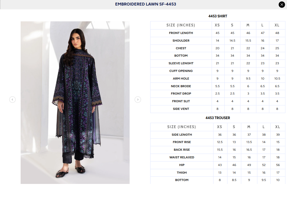 BAROQUE | EMBROIDERED LAWN SF-4453