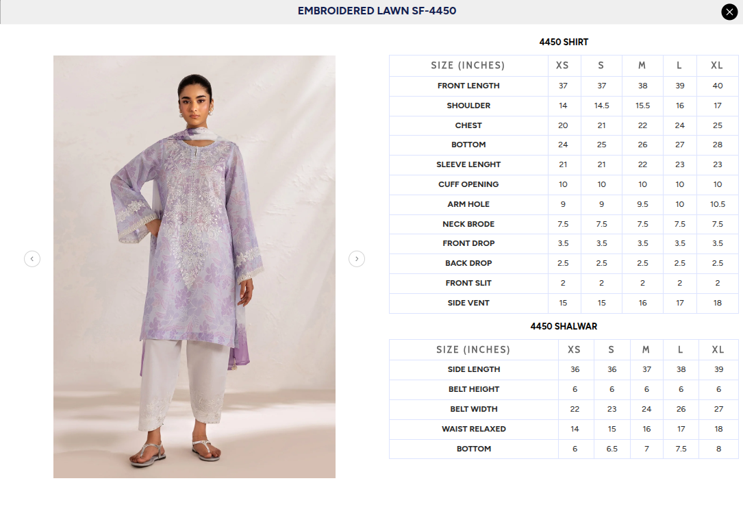 BAROQUE | EMBROIDERED LAWN SF-4450