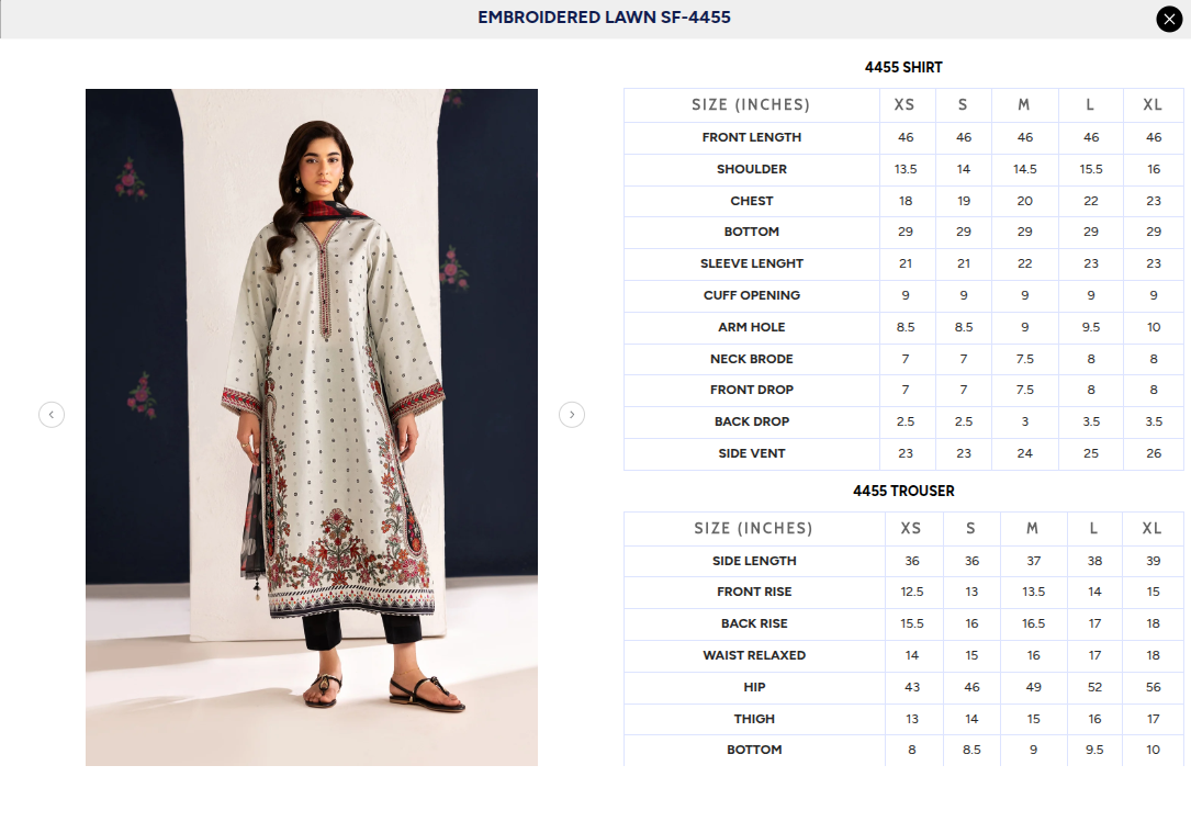 BAROQUE | EMBROIDERED LAWN SF-4455