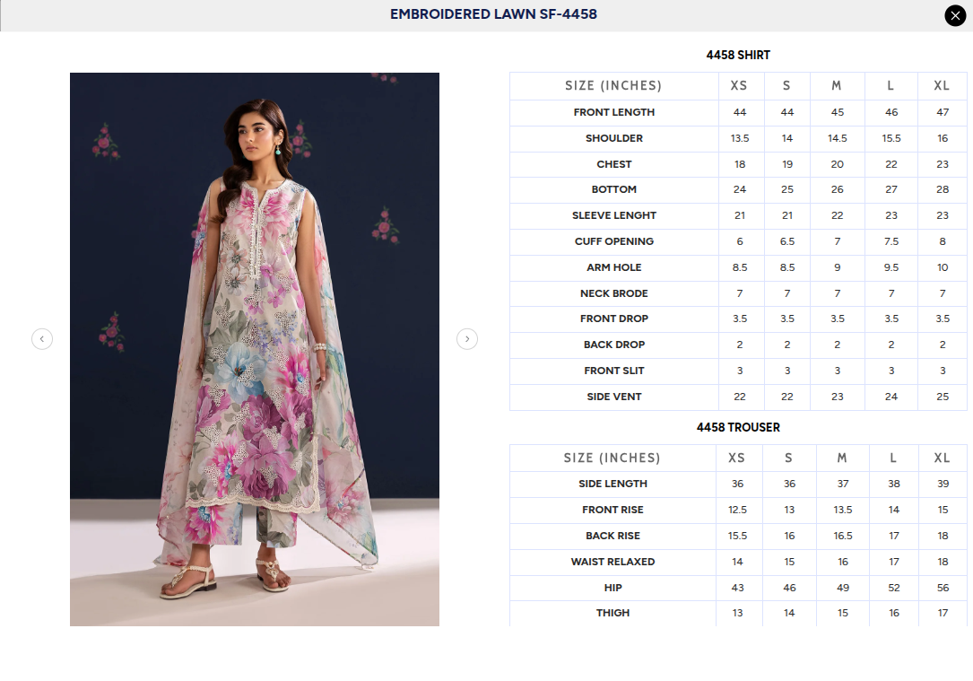 BAROQUE | EMBROIDERED LAWN SF-4458
