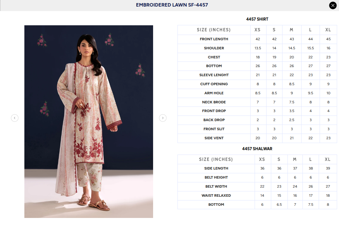 BAROQUE | EMBROIDERED LAWN SF-4457