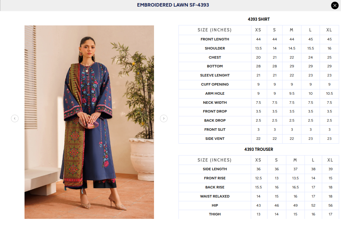 BAROQUE | EMBROIDERED LAWN SF-4393