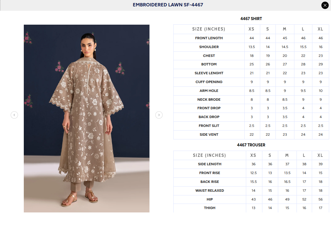 BAROQUE | EMBROIDERED LAWN SF-4467