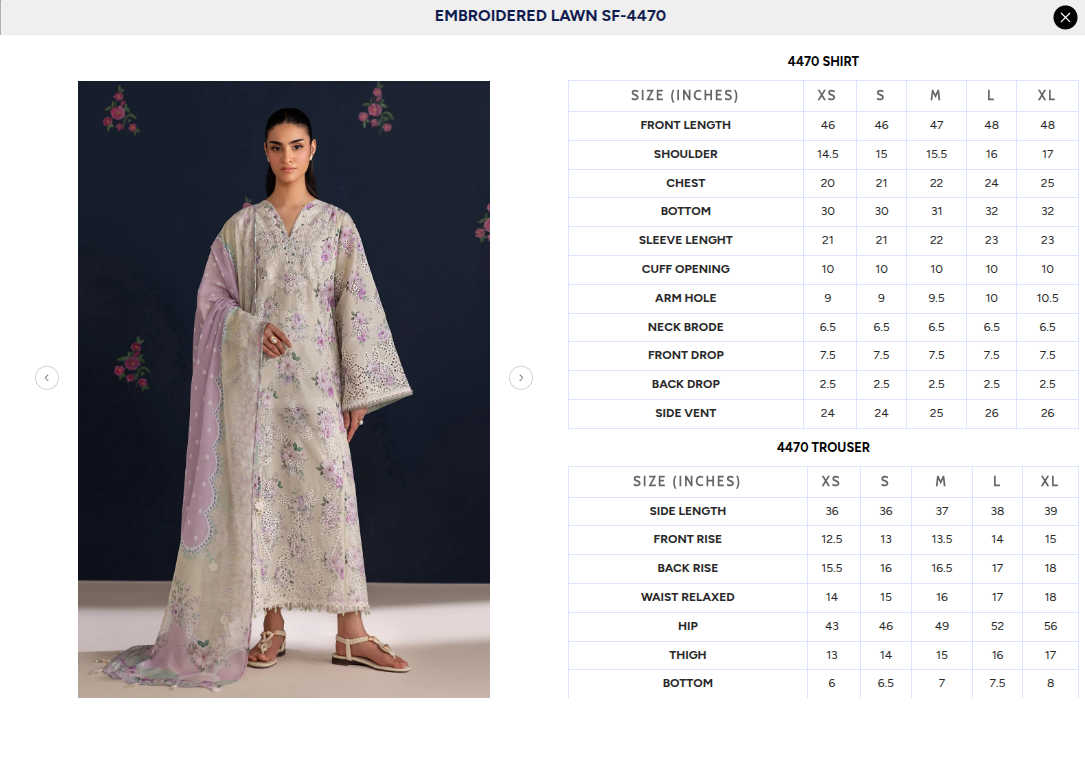 BAROQUE | EMBROIDERED LAWN SF-4470