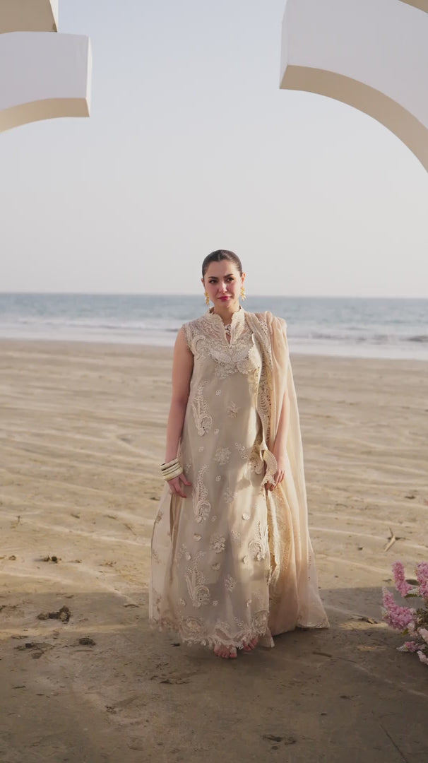 Qalamkar Luxury Lawn | Sahil 2025 | FK-01 SOPHIA