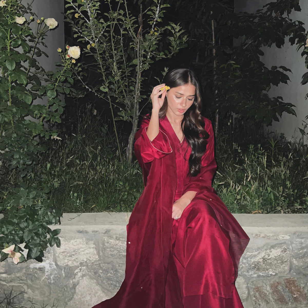 Sadaf Kanwal Personalised '25 - Aena Khan in Raw Silk Magenta Deliberate Yet Complete