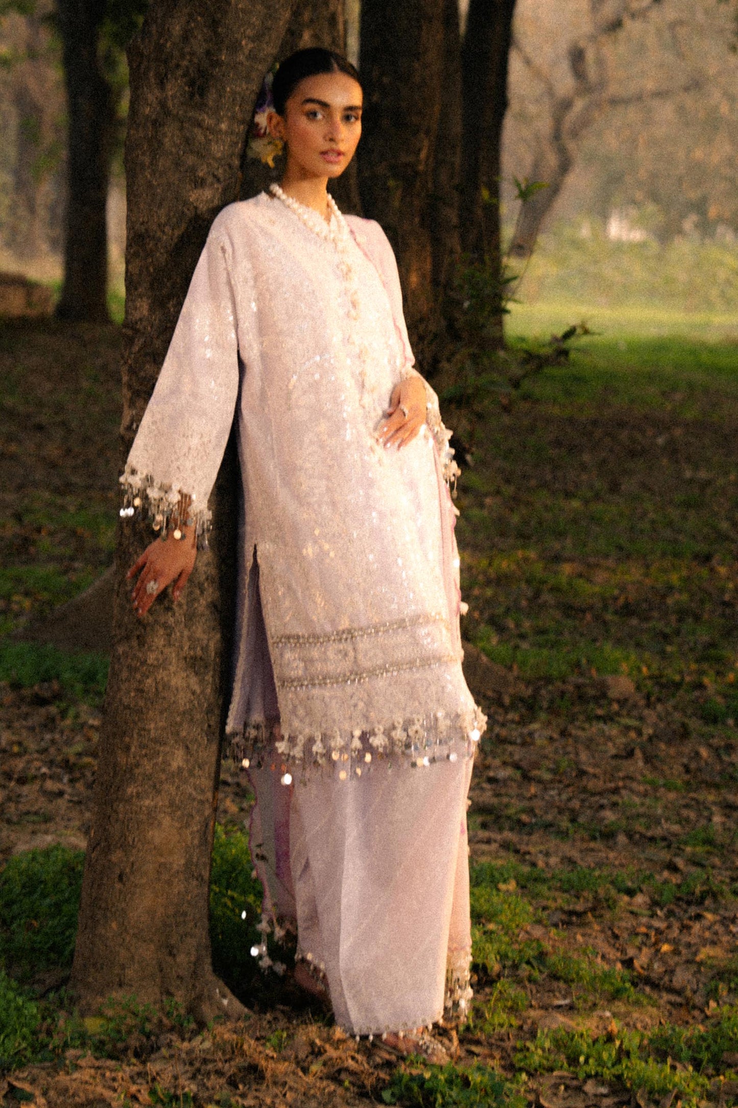 Unstitched Lawn 3 Piece Suit - Pink