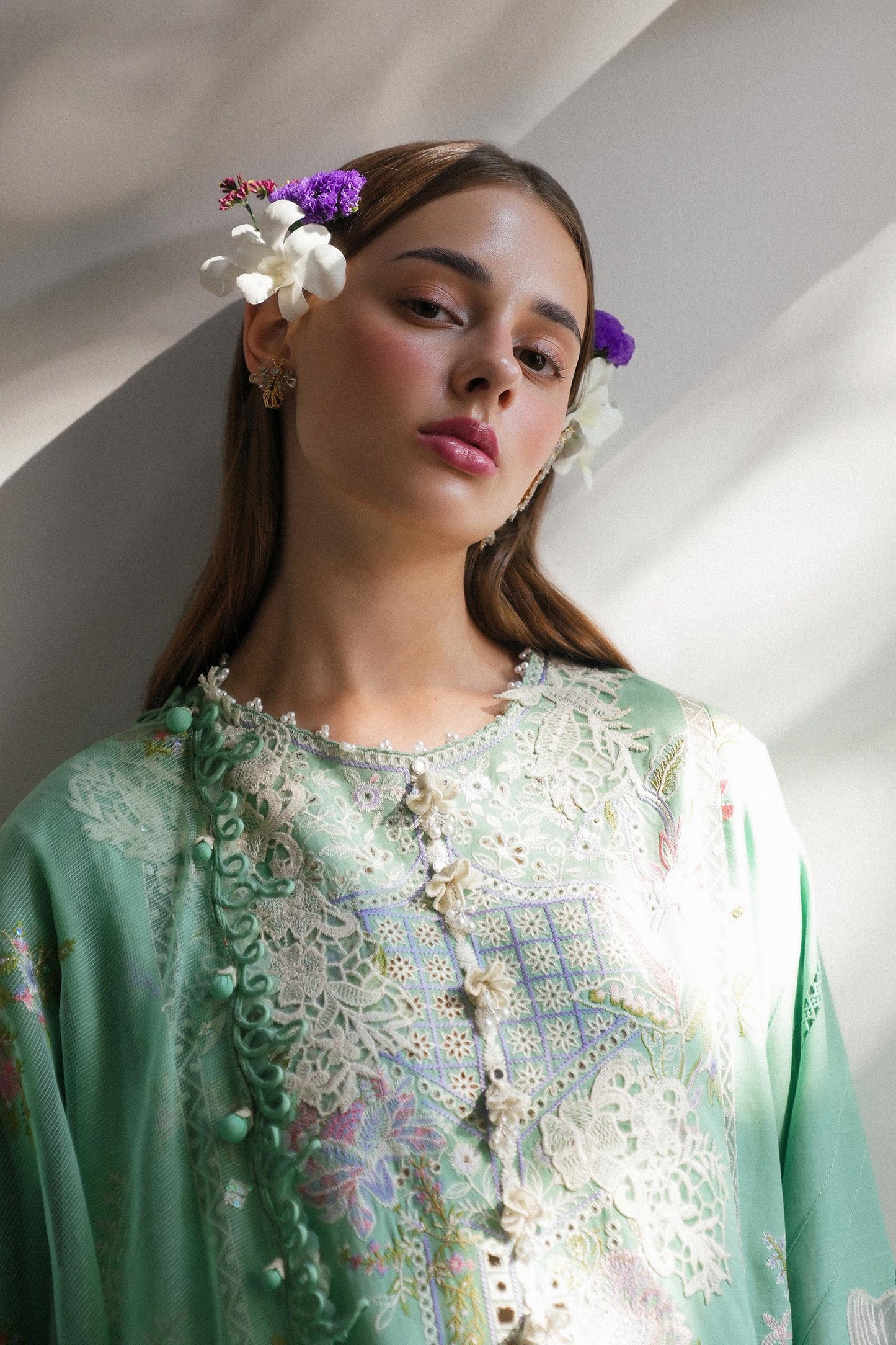 Unstitched Lawn 3 Piece Suit - Pista Green