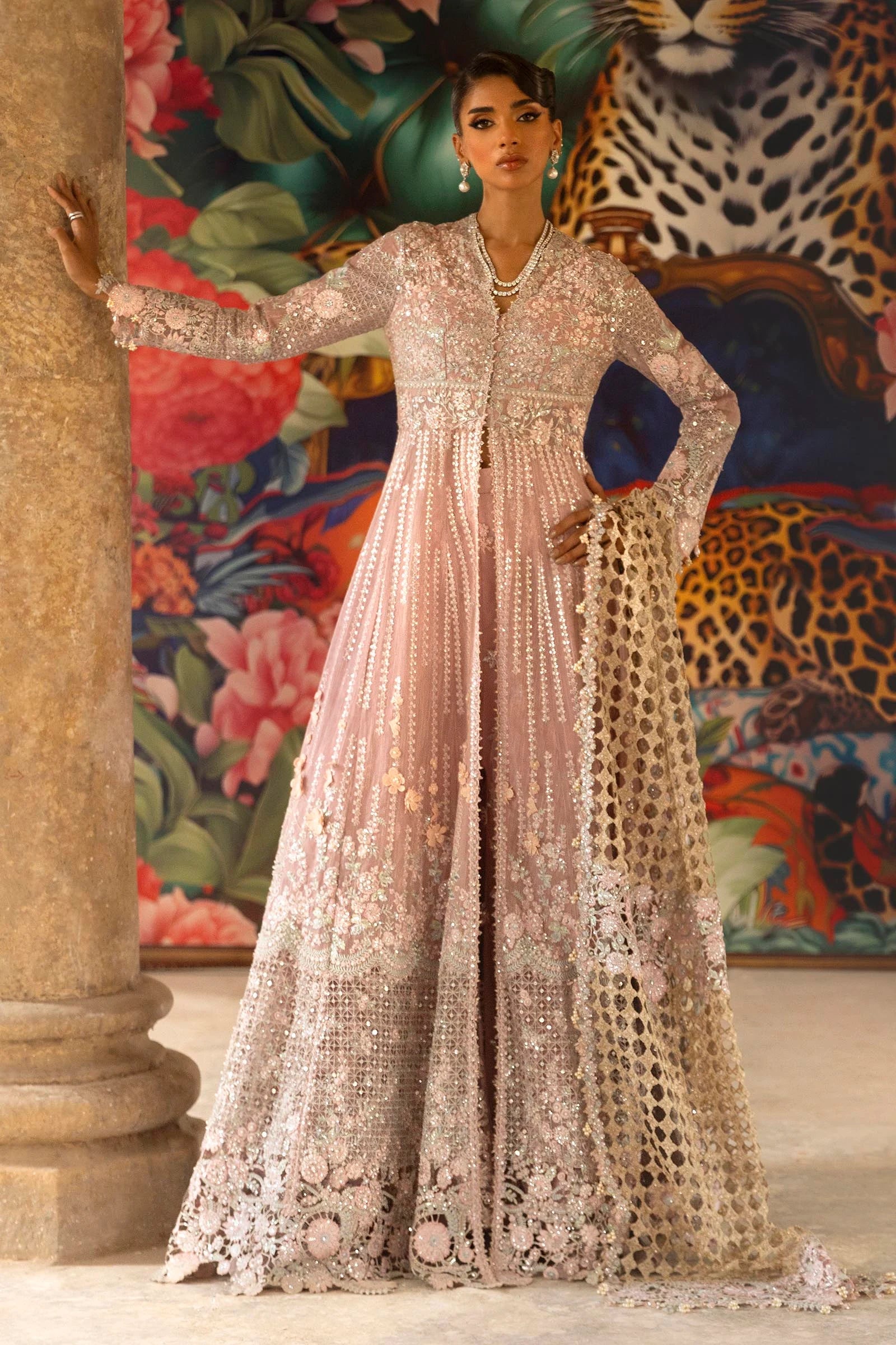sana safinaz pink dress Sana Safinaz V231-004-DE Winter Luxury Collection Sara Clothes