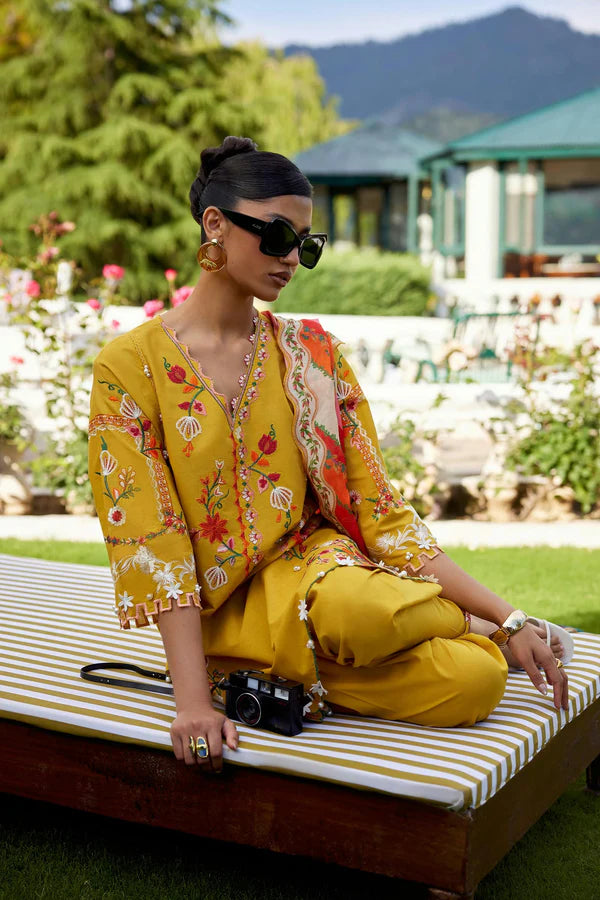 Sana Safinaz Unstitched Embroidered 3 Piece Muzlin Suit | M262-006b-cv