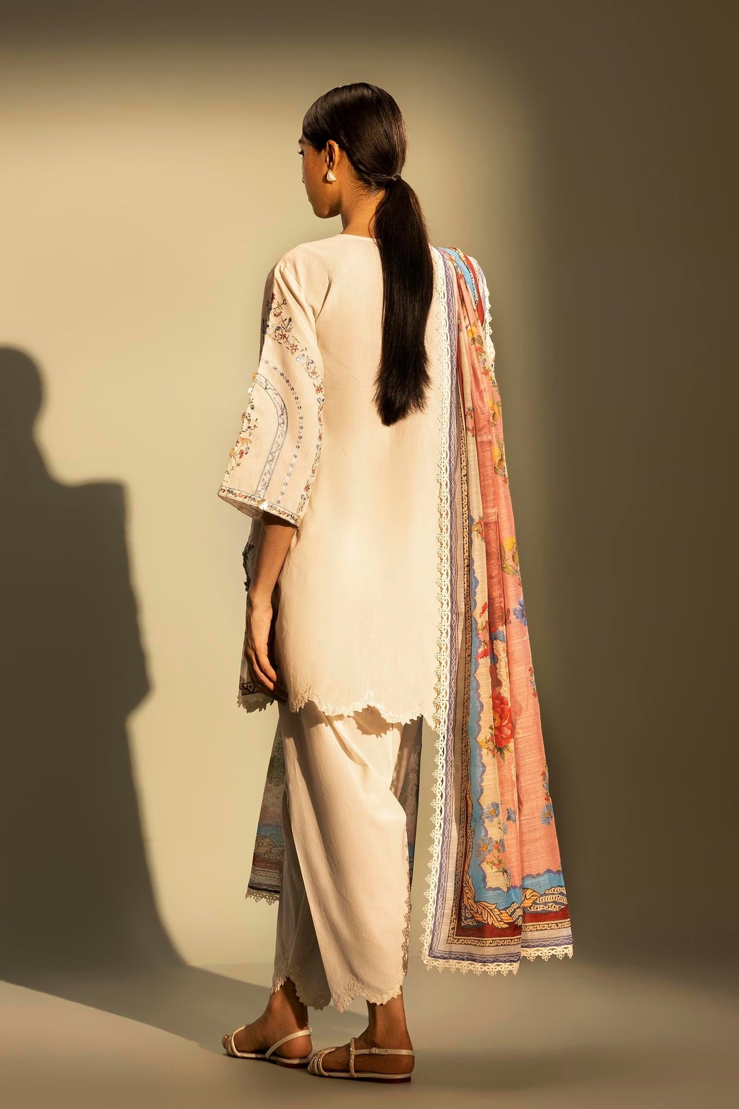 Sana Safinaz Unstitched Embroidered 3 Piece Muzlin Suit | M262-011a-dc