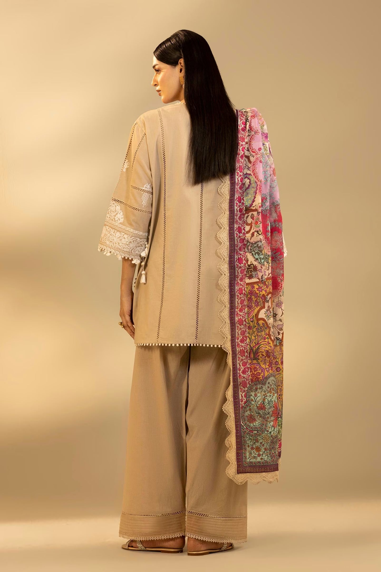 Sana Safinaz Unstitched Embroidered 3 Piece Muzlin Suit | M262-018b-dd