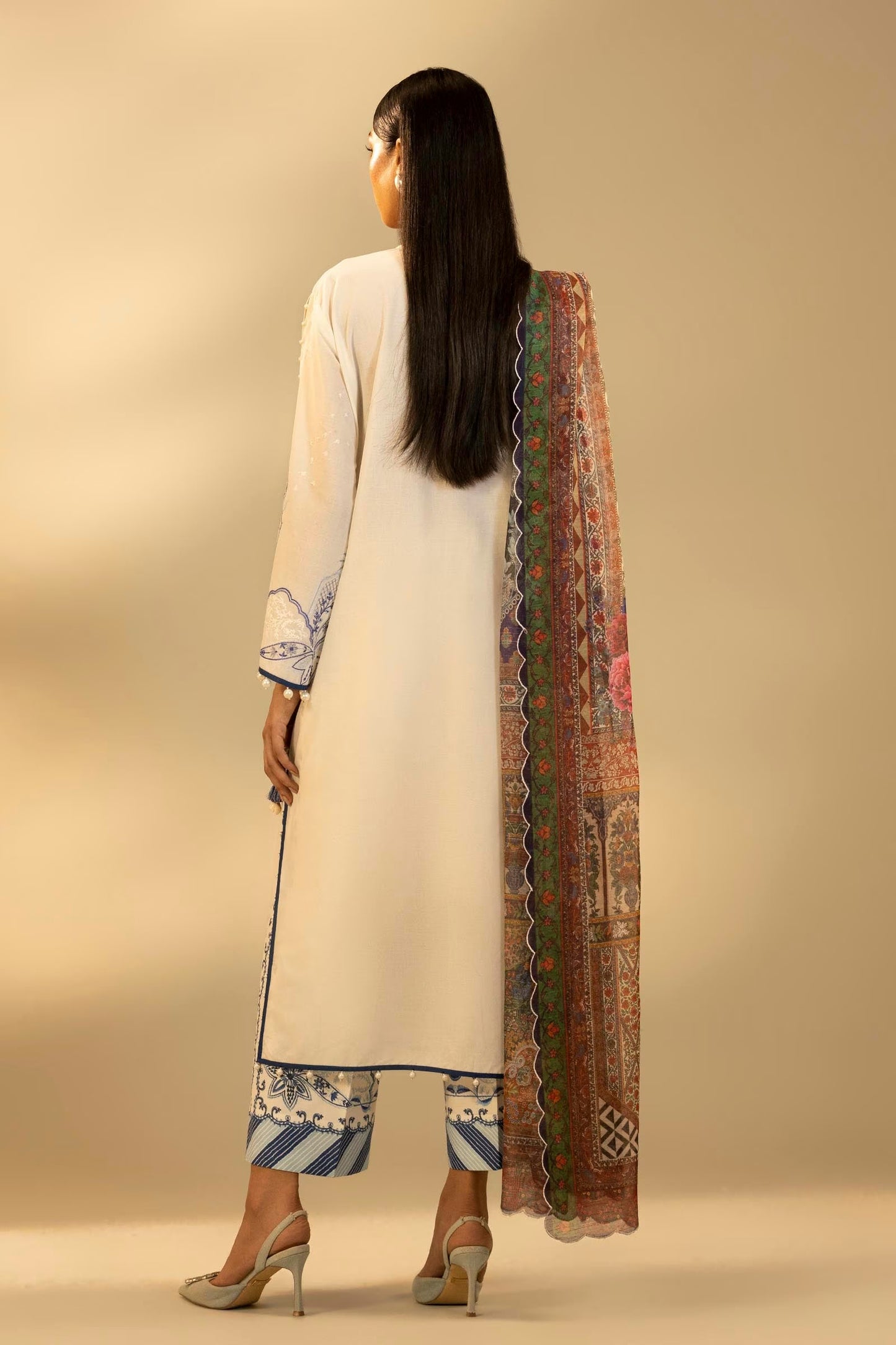 Sana Safinaz Unstitched Embroidered 3 Piece Muzlin Suit | M262-020a-dc