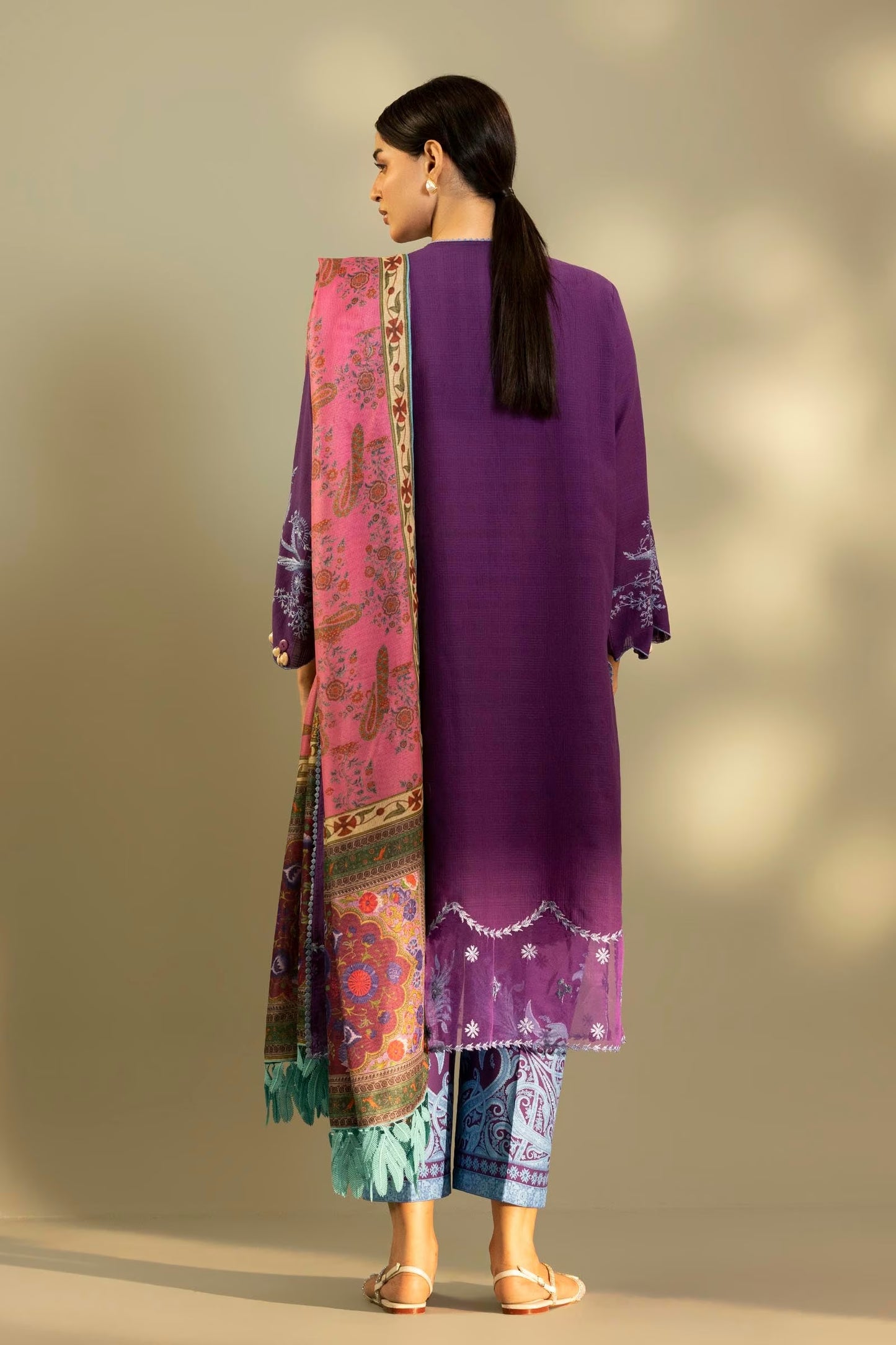 Sana Safinaz Unstitched Embroidered 3 Piece Muzlin Suit | M262-002b-dc