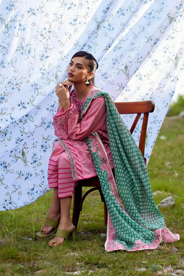 Sana Safinaz Unstitched Embroidered 3 Piece Muzlin Suit | M262-005a-cj