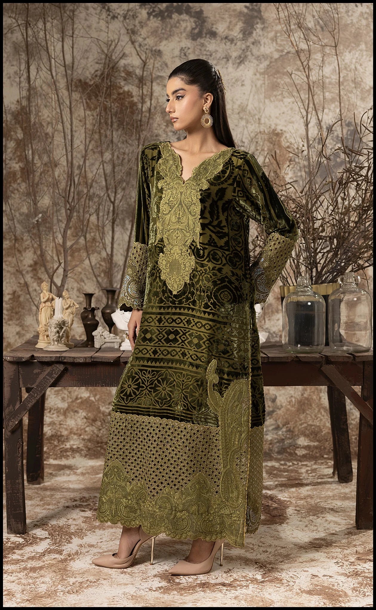Sumaira Aurangzeb A Velvet Affair'24 - Olive Opulence
