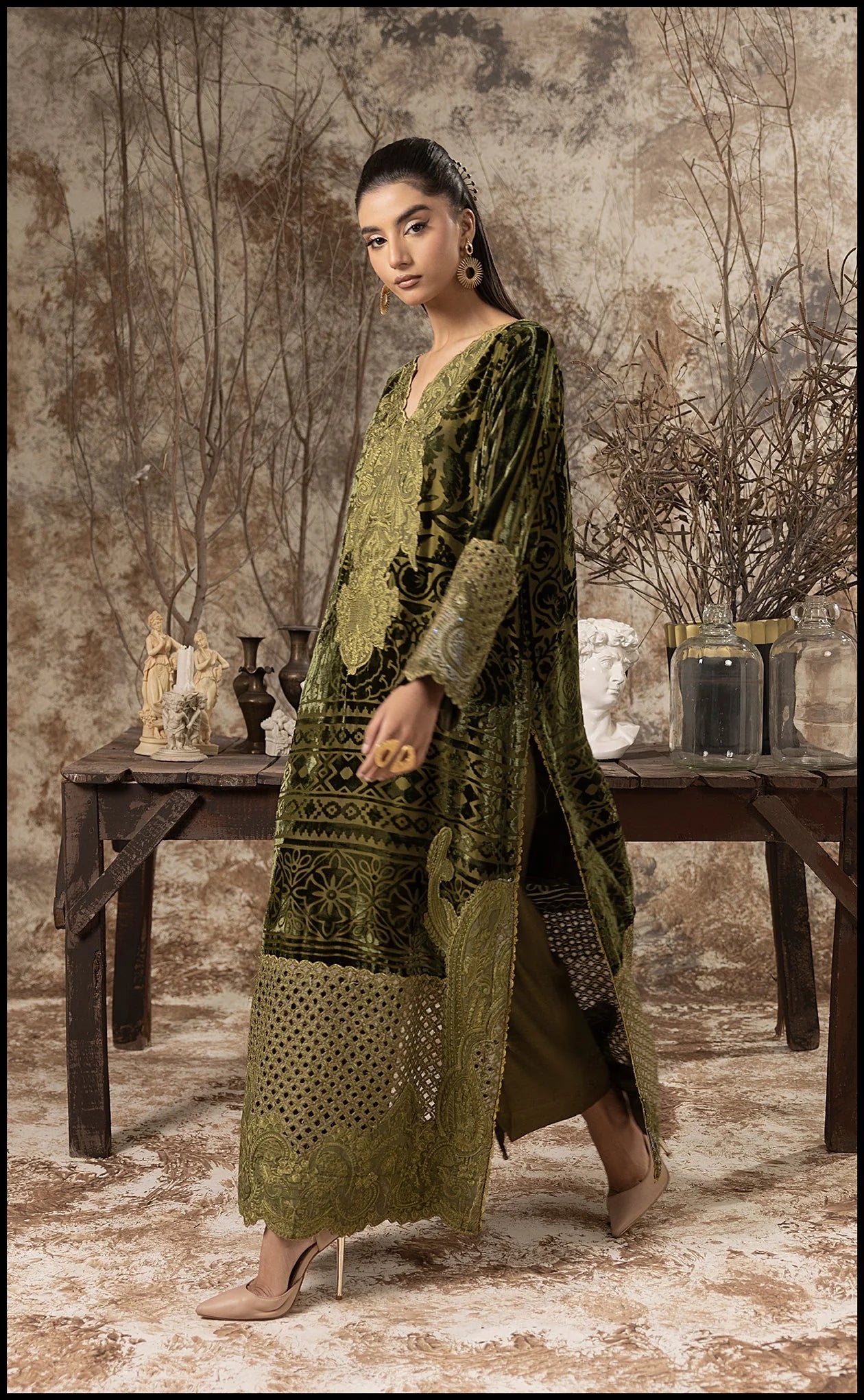Sumaira Aurangzeb A Velvet Affair'24 - Olive Opulence