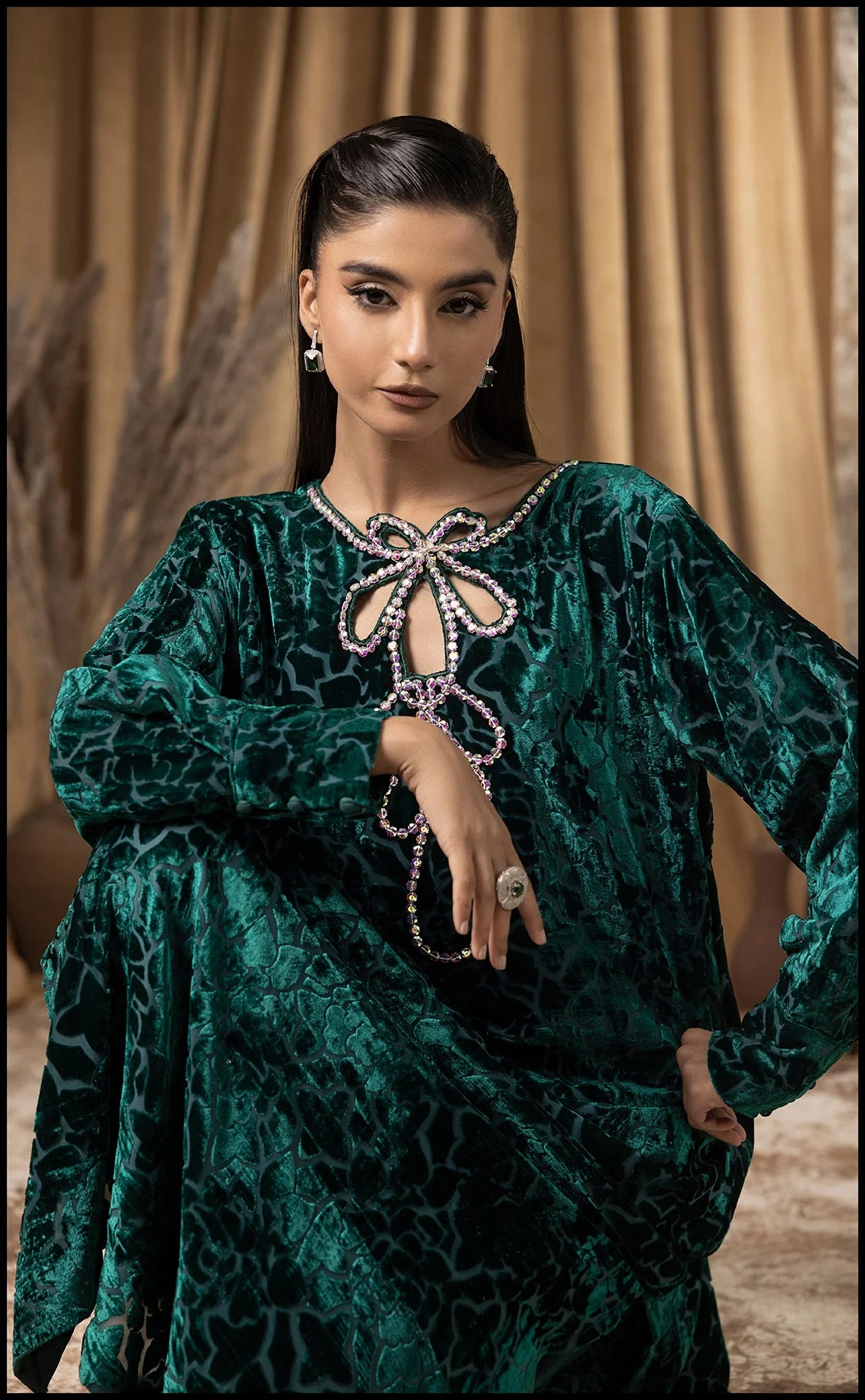 Sumaira Aurangzeb A Velvet Affair'24 - Emerald elegance