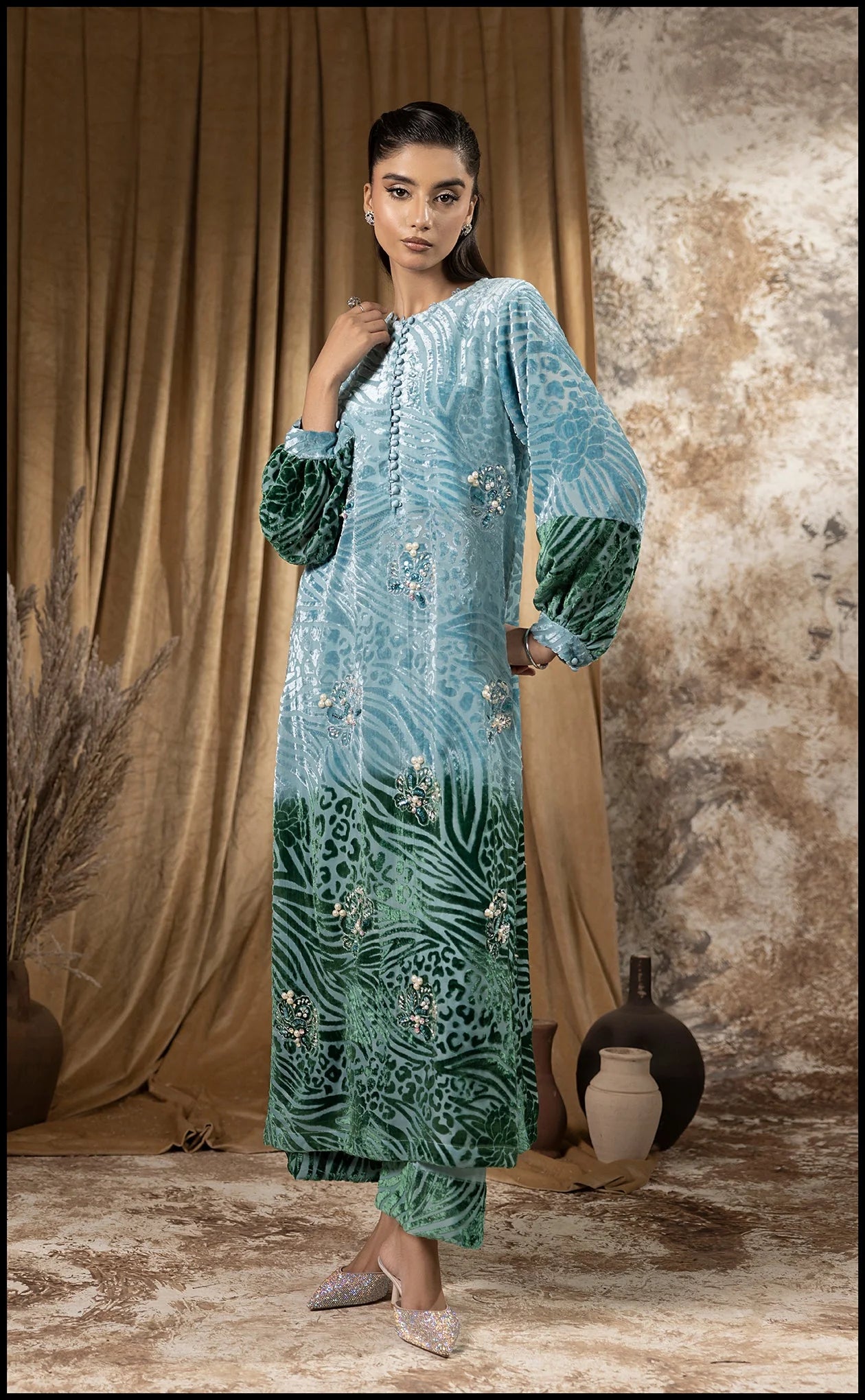 Sumaira Aurangzeb A Velvet Affair'24 - Ocean Mist