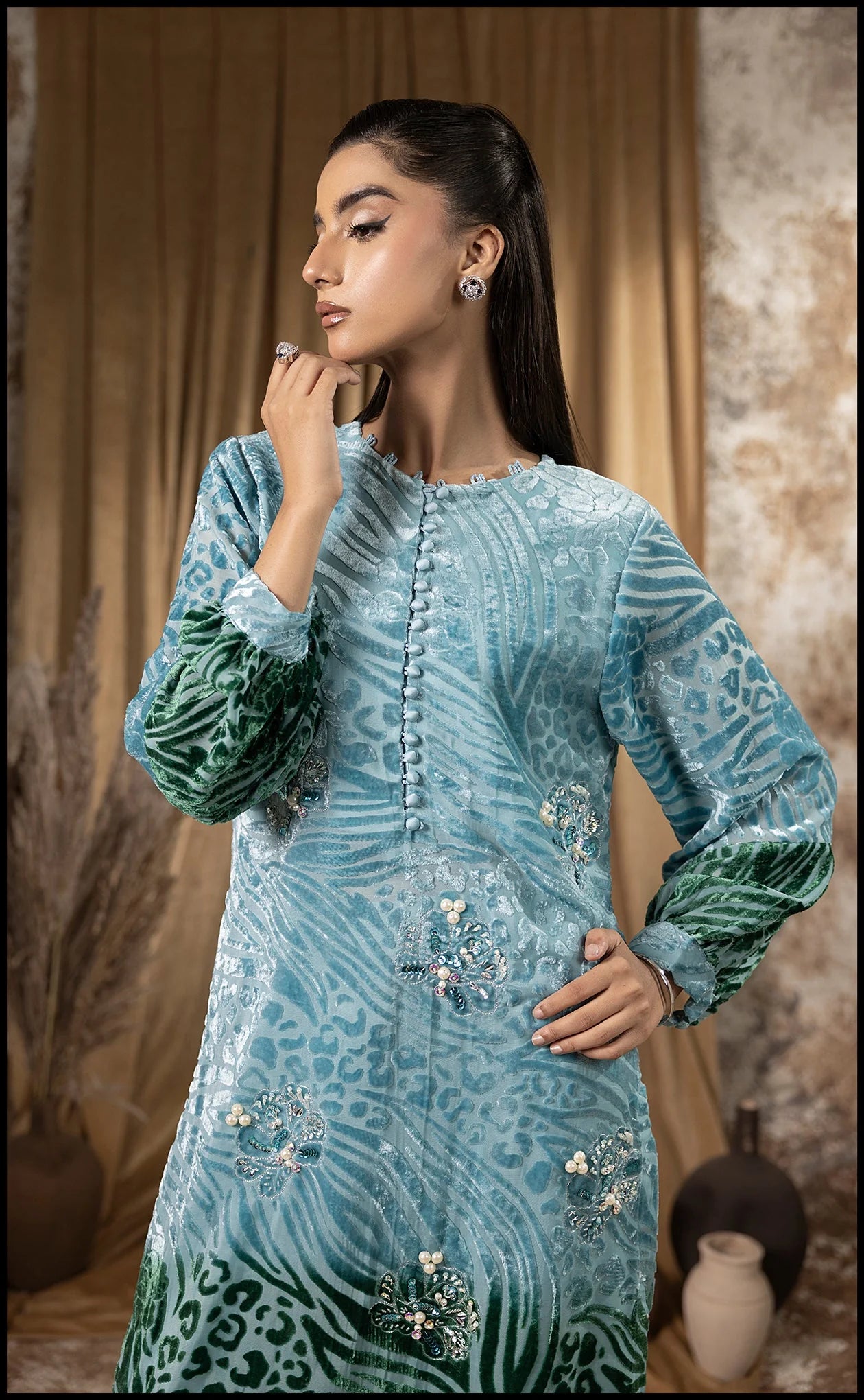 Sumaira Aurangzeb A Velvet Affair'24 - Ocean Mist