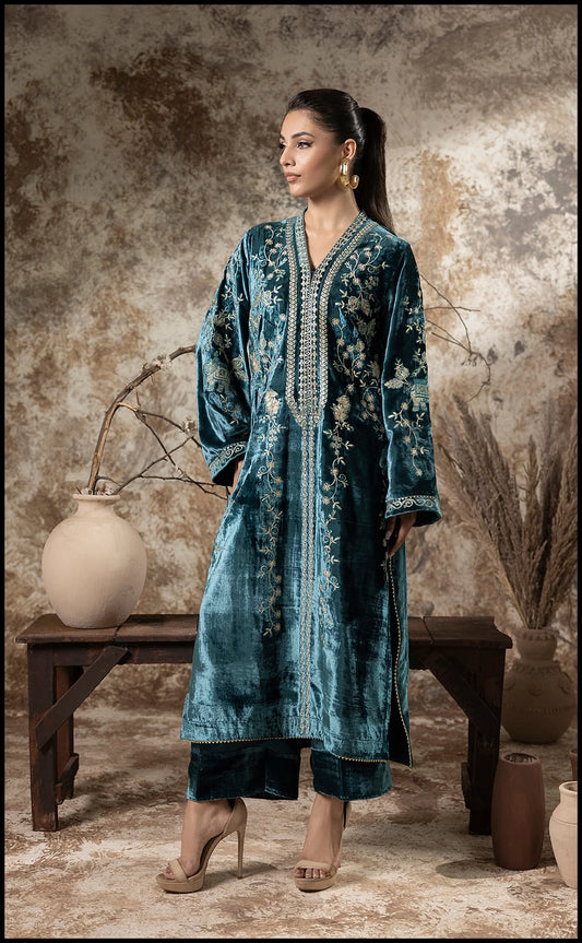 Sumaira Aurangzeb A Velvet Affair'24 - Teal Aura