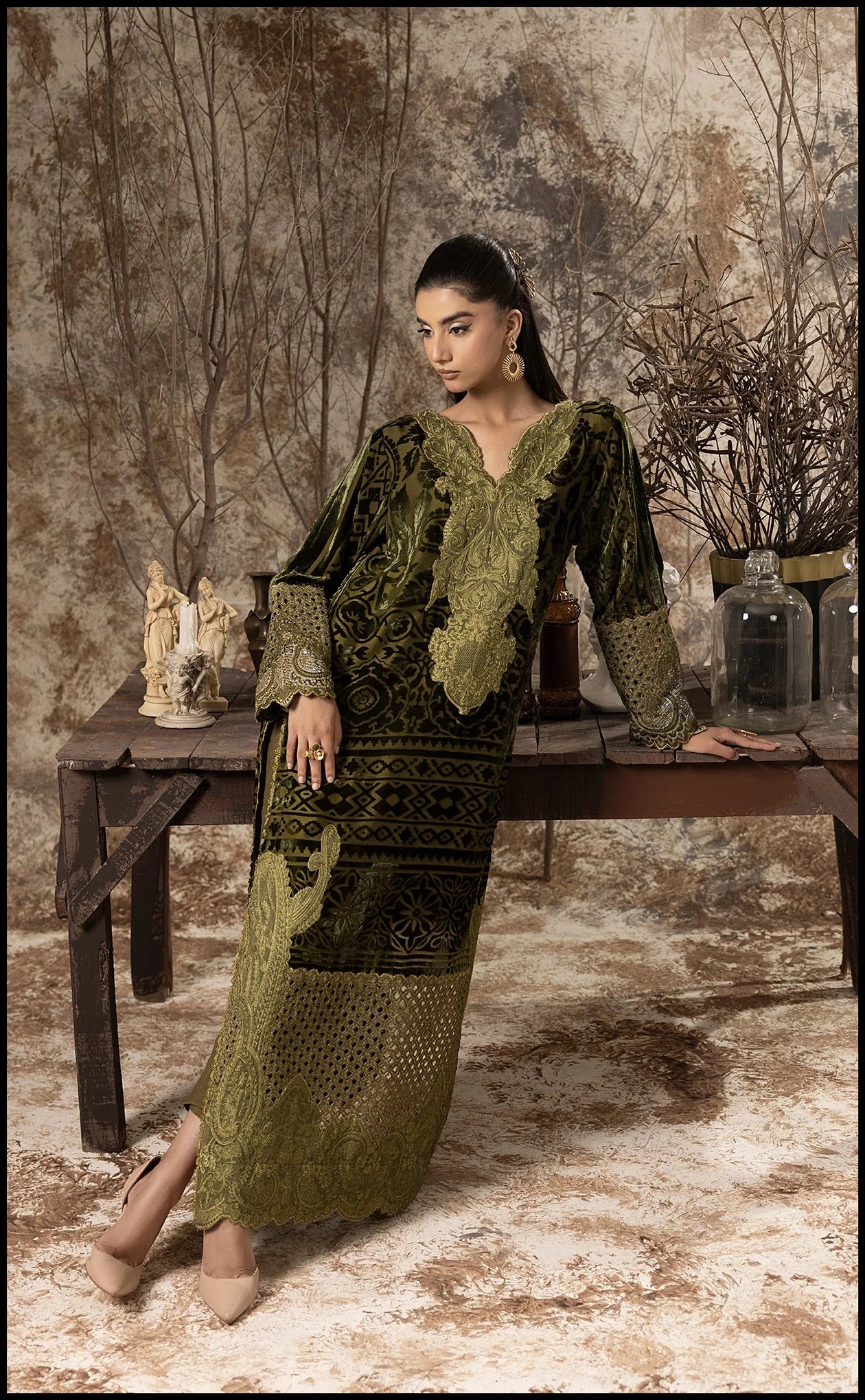 Sumaira Aurangzeb A Velvet Affair'24 - Olive Opulence