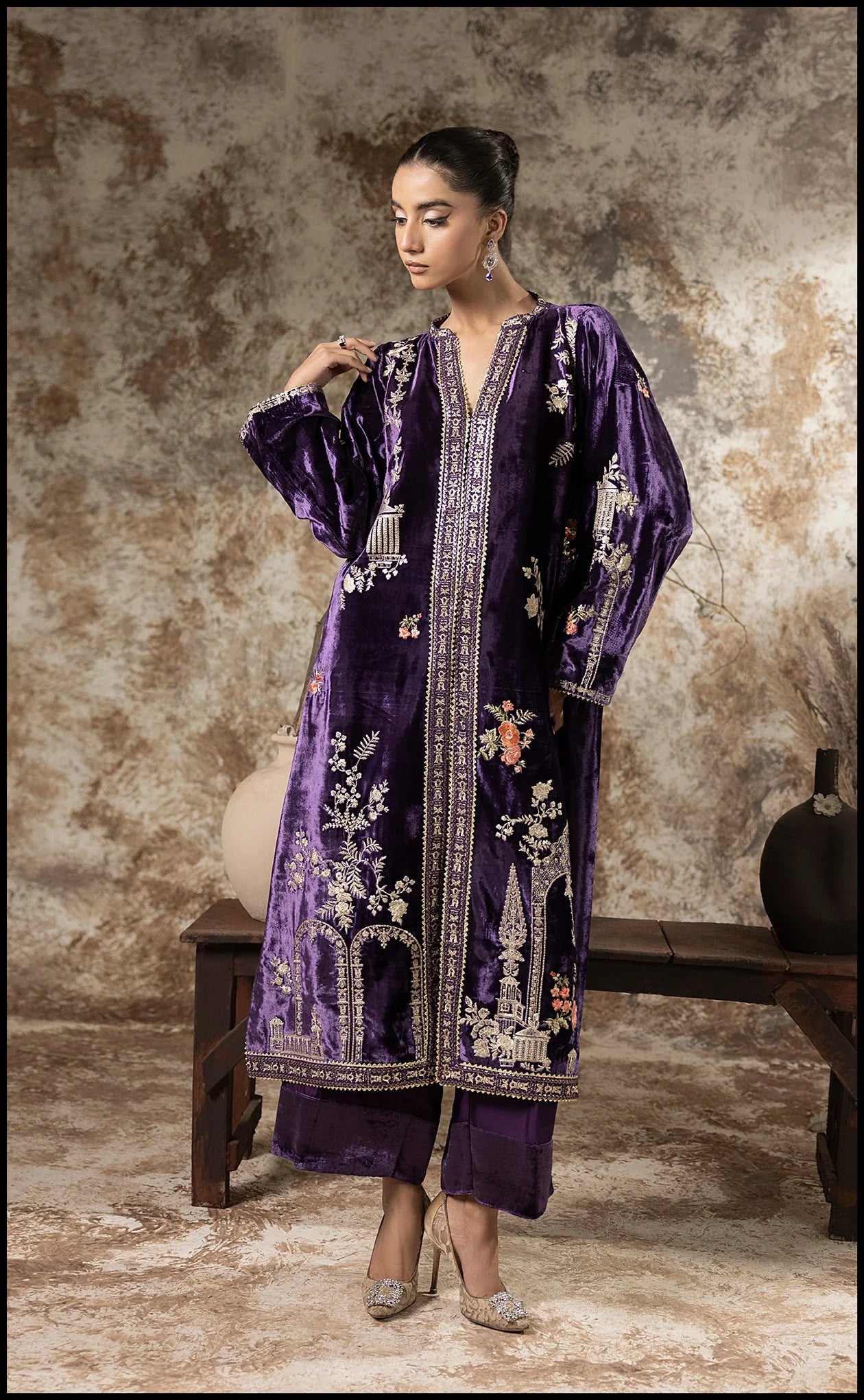 Sumaira Aurangzeb A Velvet Affair'24 - Opulent Plum