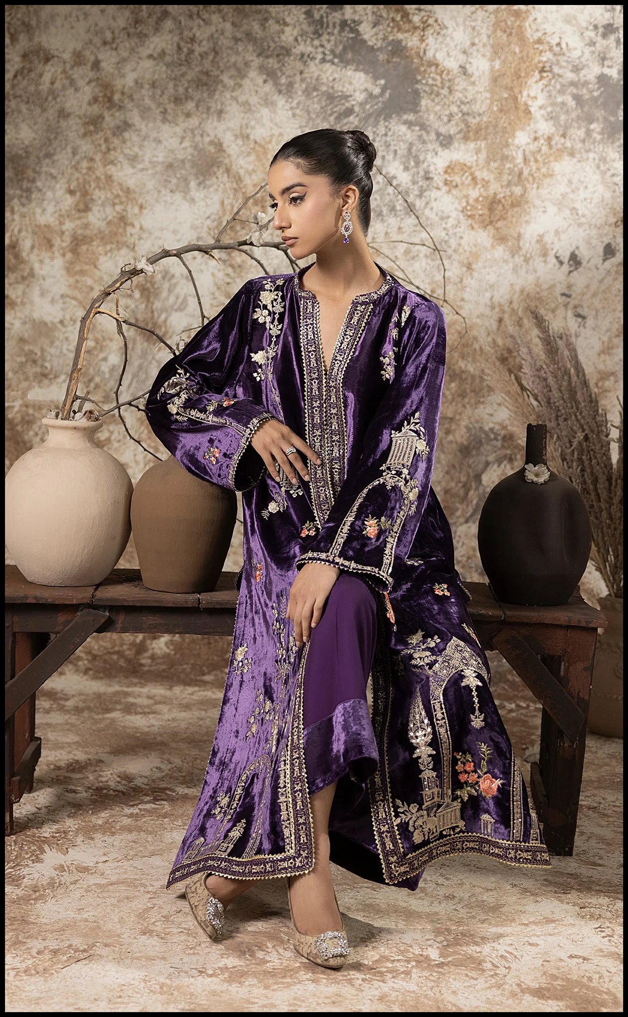 Sumaira Aurangzeb A Velvet Affair'24 - Opulent Plum