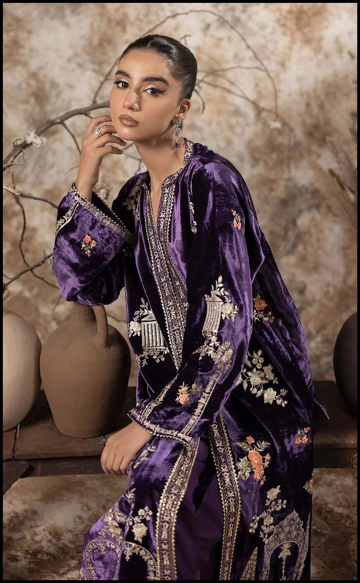 Sumaira Aurangzeb A Velvet Affair'24 - Opulent Plum