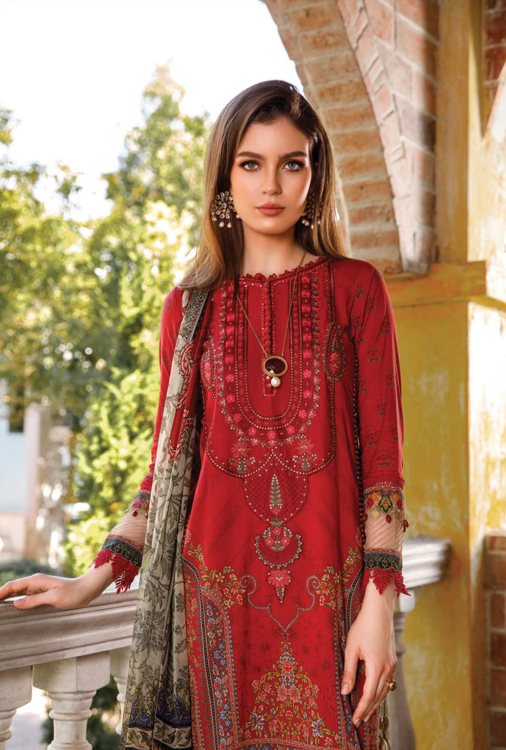 Maria.B M.Prints Spring Summer Printed Collection – 12B - Red