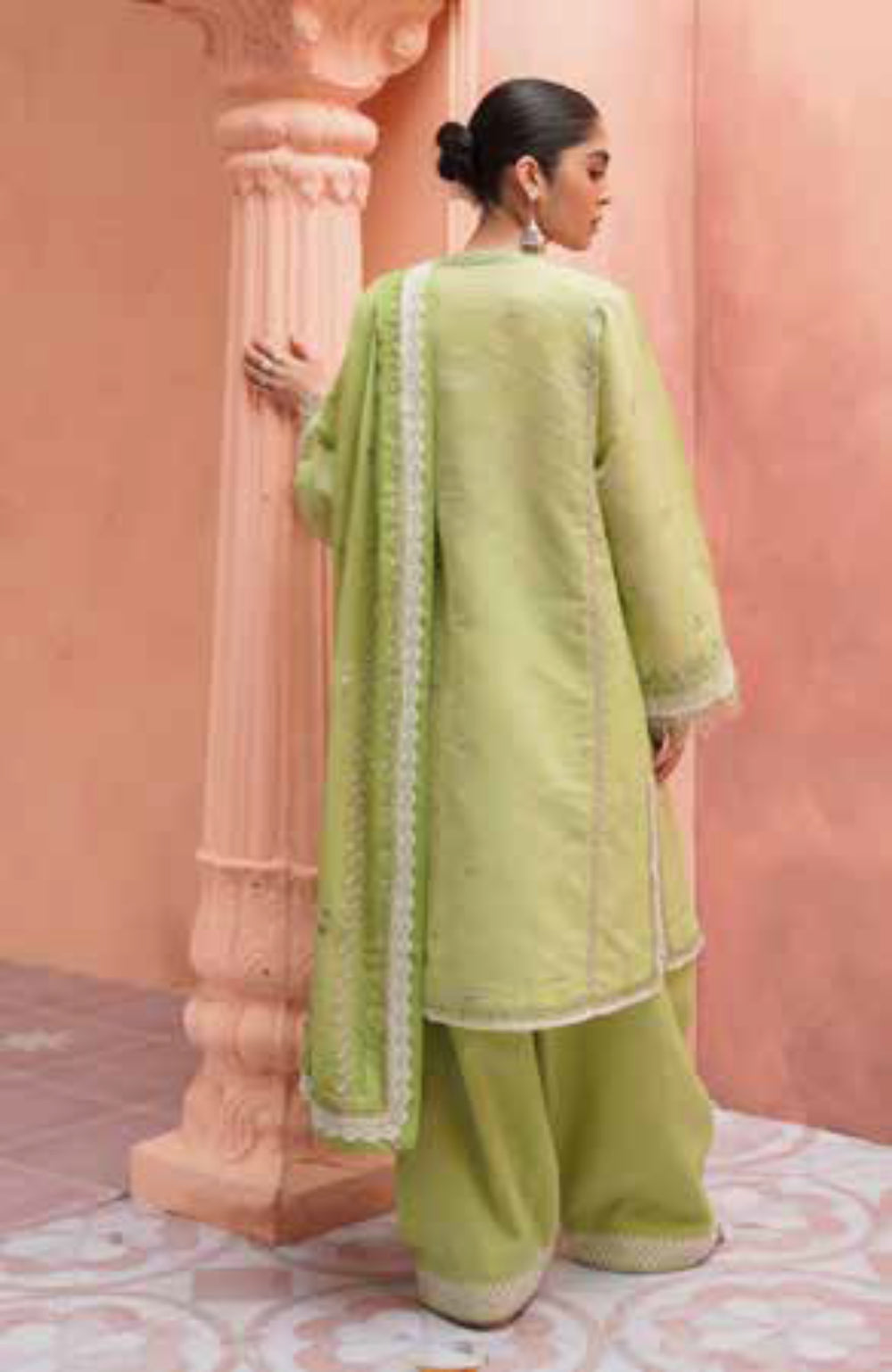 Zara Shahjahan S/S Luxury Lawn 23 Collection - Green Suit Set