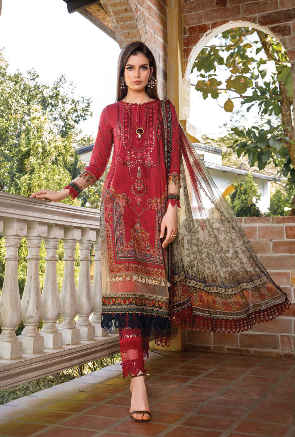 Maria.B M.Prints Spring Summer Printed Collection – 12B - Red