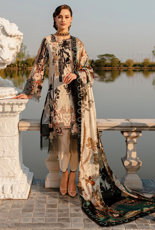 Jade By Queen's Court Embroidered Lawn Collection - White Suit Set