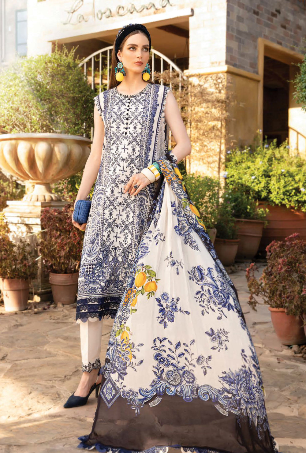 Maria.B M.Prints Spring Summer Collection – 5B - Blue & White