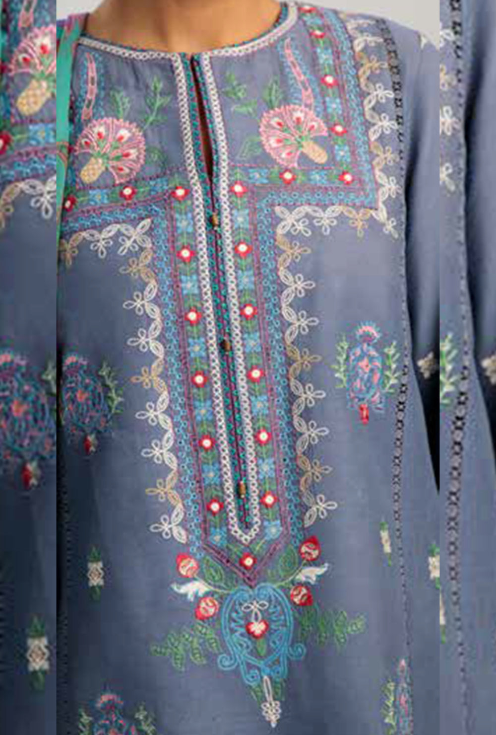 Coco By Zara Shahjahan Unstitched Lawn Summer Collection 10A – Grey