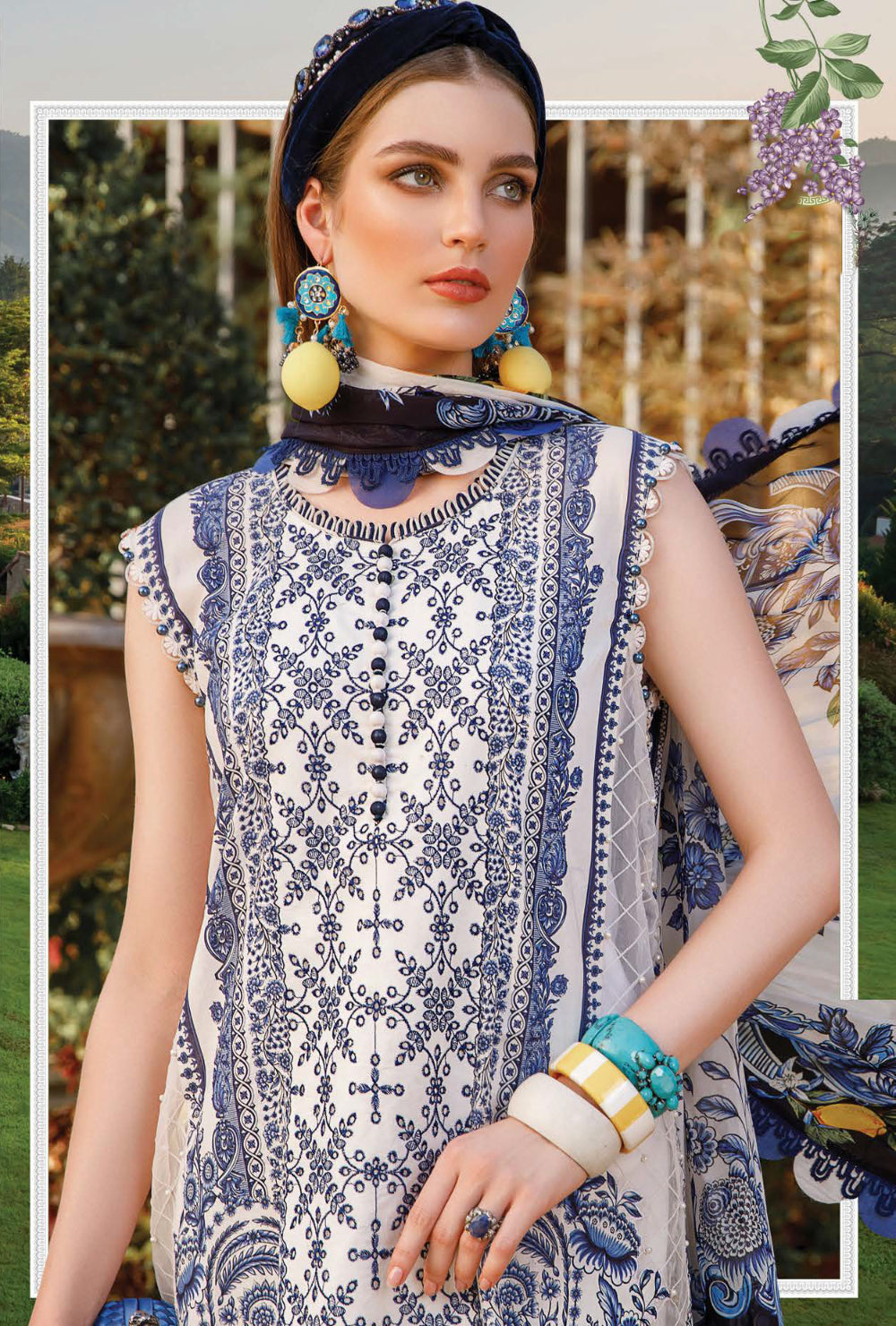 Maria.B M.Prints Spring Summer Collection – 5B - Blue & White